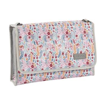 Pelenkázótáska és alátét Beaba Geneva Mirage Grey/Floral szürke mintás kép