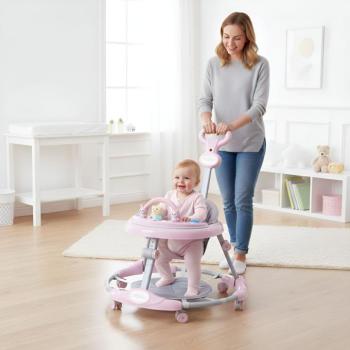 Pepita 3in1 átalakítható világító Bébikomp tolókarral - rózsaszín kép