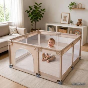 Pepita Járóka lecipzározható oldallal és sarokvédővel 130 x 130 c... kép
