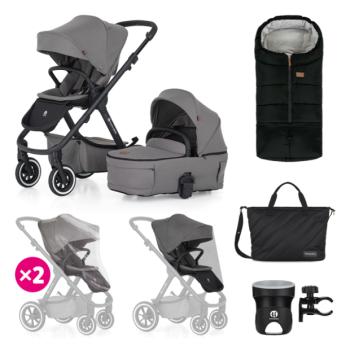 PETITE&MARS Babakocsi kombinált ICON 2V1 Dove Grey XXL AIR kép