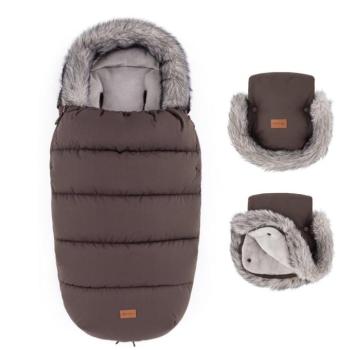 PETITE&MARS Comfy 4 az 1-ben bundazsák szett + Furry babakocsi kesztyű Rich Brown kép