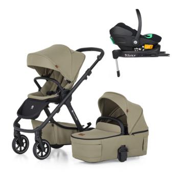 PETITE&MARS Kombinált babakocsi ICON 2v1 Mossy Green LITE RWS + Core Pro i-Size Black Grey kép