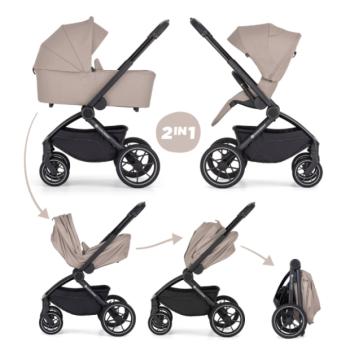 PETITE&MARS Kombinált babakocsi SCOUT 2v1 Cappuccino Cream kép