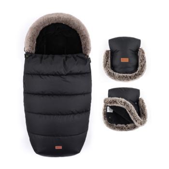 PETITE&MARS Téli Comfy 4v1 hálószák + Furry Forever Black kocsira való kesztyű kép