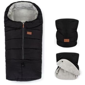 PETITE&MARS Téli szett Jibot 3in1 bundazsák és Jasie babakocsi kesztyű - Ink Black kép