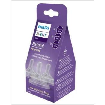 Philips AVENT SCY960/03 Natural Response etetőcumi mix 3-as, 4-es és 5-ös folyáserősség, 3 db kép