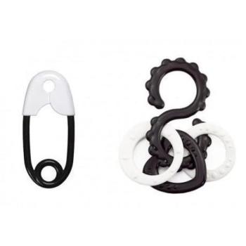 Profibaby fekete-fehér csörgő 13 cm, 2 db kép