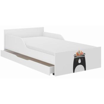PUFF gyerekágy fiókkal - 180x90 FEKETE-FEHÉR MEDVE kép
