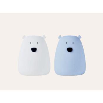 Rabbit & Friends Érintésvezérlésű mini lámpaszett – Mackó motívummal (kék és fehér) kép