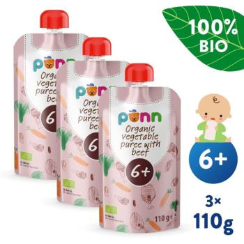 SALVEST Ponn BIO marhahús zöldségpürével 3× 100 g