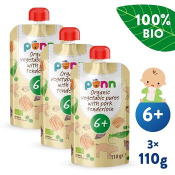 SALVEST Ponn BIO sertés szűzpecsenye zöldségpürével, 3× 110 g kép