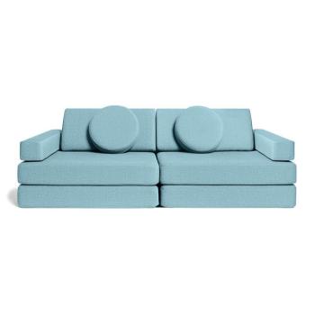 SHAPPY PLAY Gyermek kihúzható habszivacs kanapé Szín: Sky Blue kép