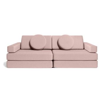 SHAPPY PLAY Gyermek kihúzható habszivacs kanapé Szín: Soft Pink kép