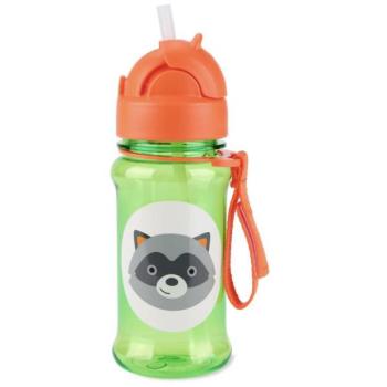 Skip Hop Zoo tritan Szívószálas palack 355ml Mosómedve kép