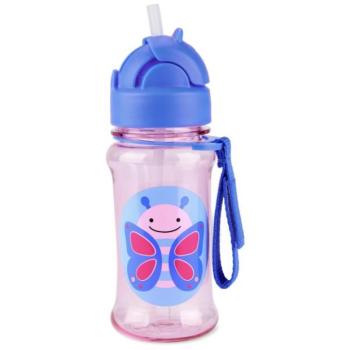 SKIP HOP Zoo tritan Szívószálas palack 355ml Pillangó 12hó+ kép