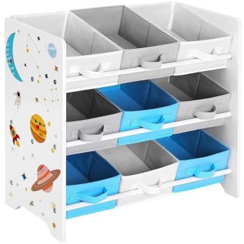 Songmics, rendszerező, 9 doboz, világűr, 62,5 × 29,5 × 60 kép
