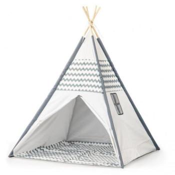 Szürke-fehér színű, teepee gyermeksátor kép