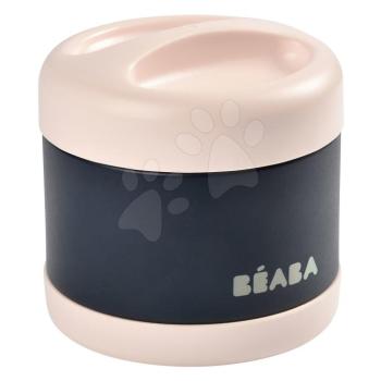 Termosz széles nyílással Beaba Stainless Steel Portion 500 ml Pink minőségi rozsdamentes acélból rózsaszín kép