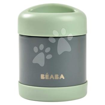 Termosz széles nyílással Stainless Steel Portion Beaba Mineral Grey Sage Green 300 ml rozsdamentes acélból zöld kép