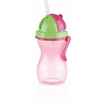 Tescoma gyermek kulacs szívószállal BAMBINI 300ml, rózsaszín