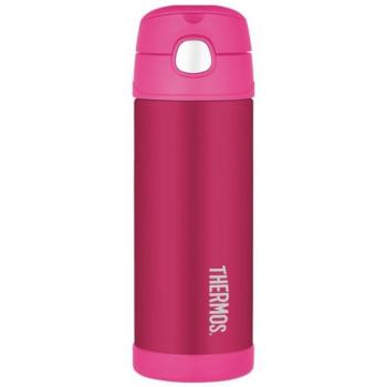 THERMOS FUNtainer gyerek termosz, szívószálas, 0,47 l, rózsaszín kép