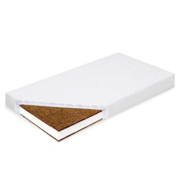 Újszülöttágy matrac New Baby STANDARD 80x40x8 cm kókusz-molitan-kókusz fehér kép