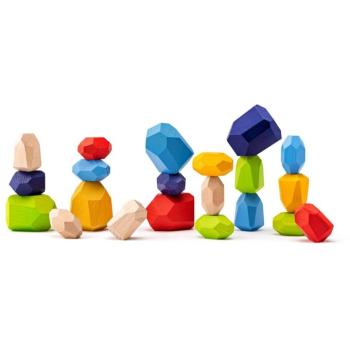 Woody "Fa kövek" Egyensúlyozó játék, 21 db kép