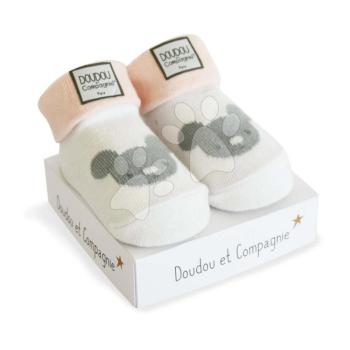 Zokni újszülött részére Birth Socks Doudou et Compagnie rózsaszín lágy mintával 0-6 hó kép